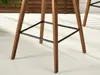 Chaise de bar design HODA - noyer / beige Voir les images du produit 11