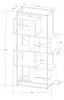 Bücherregal 'Rennebu' 160x80x33 cm 4 Fächer Schwarz/Eiche Produktbild-Vorschau 7