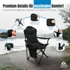 LINUMA® Luxus Faltstuhl SCHWARZ Campingstuhl Anglerstuhl Produktbild-Vorschau 6