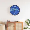 vidaXL Wanduhr mit Leuchtender Skala und Zeiger Blau Ø30 cm Produktbild-Vorschau 2