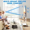 Support TV mobile avec étagère en bois, pivotant et Voir les images du produit 4