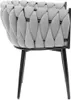 HOMLA PRINSSI Stuhl Velours grau 64x54x73 cm Produktbild-Vorschau 3