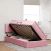 Bett mit Stauraum und LED mit Matratze Rosa 100 x 200 cm Produktbild-Vorschau 4