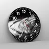 Wanduhr - Rund - Glasuhr - Weiß Tiger Schwarz und Weiß - Produktbild-Vorschau 4