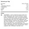 Nutritional information and ingredients list for a food product. Produktbild-Vorschau