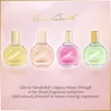 Four bottles of Gloria Vanderbilt perfume in different colors, with the brand name and a descriptive text overlay. Náhľad obrázku produktu