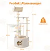 A diagram showing the dimensions of a cat tree. Anteprima dell’immagine prodotto