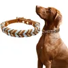 Handgeflochtenes Hundehalsband aus Echtleder - Premium Produktbild-Vorschau 3