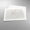 Poster - Poster ohne Rahmen - Grafik Frau Licht - 50x40 cm Produktbild-Vorschau 3
