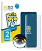 Product packaging for a screen protector, with a graphic of a stylized character and a smartphone displaying the product. Produktbild-Vorschau