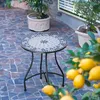 Mosaik Gartentisch Rund Metall 60 cm Mosaiktisch Garten Produktbild-Vorschau 4