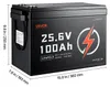 Baterie VEVOR LiFePO4, 24 V, 100 Ah, 100 A, lithium-iontová Náhled obrázku produktu 8