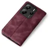 A burgundy flip case for a smartphone is shown on a white background. Produktbild-Vorschau
