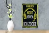 Holzschild Spruch 12x18 cm Kann nicht hören zocke Schild Produktbild-Vorschau 5