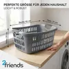 Große Wäschewanne grau, 3er Set, ergonomische Griffe, Produktbild-Vorschau 2