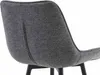 Close-up of the back of a dark gray fabric bar stool. Produktbild-Vorschau