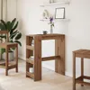 vidaXL Tavolo da bar con ripiano Rovere artigianale Anteprima dell’immagine prodotto 3