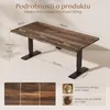 A desk with dimensions and material samples. Náhled obrázku produktu