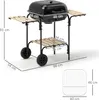 Outsunny Holzkohlegrill aus Stahl fahrbar Grillwagen mit Produktbild-Vorschau 3