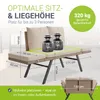 JUSKYS® Gartenbank Calvia - Creme/Sand Liegefunktion, Produktbild-Vorschau 5