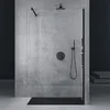Mai & Mai 120x200cm Walk-In Dusche Schwarz Duschwand für Produktbild-Vorschau 2