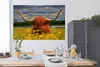 MuchoWow® Poster Schottisches Hochlandrind - Tiere - Blumen Produktbild-Vorschau 3