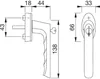 HOPPE Fenstergriff BREST - sperrbar, VK 7 x 32 - 42 mm, Alu Produktbild-Vorschau 2