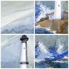 Wanduhr - Quadrat - Glasuhr - Leuchtturm Wasser Produktbild-Vorschau 8