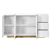 Buffet Merax avec 3 portes et 3 tiroirs, commode avec Voir les images du produit 7
