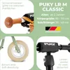 Collage of close-up images and text describing features of a Puky LR M Classic balance bike. Produktbild-Vorschau