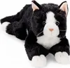 A plush toy cat lying down on a white background. Náhľad obrázku produktu