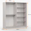 Drehtürenschrank Kleiderschrank Schrank 200 cm Produktbild-Vorschau 4