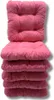 4-Pack cuscini trapuntati per sedia rosa 38x38x8 cm - 1227 Anteprima dell’immagine prodotto 4