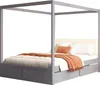 Letto a baldacchino Sweiko140x200 cm con ampi cassetti e Anteprima dell’immagine prodotto 5