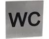 Pictogramme WC, acier inoxydable, carré 60 x 60 x 1,2 mm Voir les images du produit 2