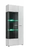 A modern display cabinet with glass shelves and LED lighting. Produktbild-Vorschau