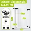 BOMI® Barrière de sécurité bébé sans perçage 63–251 cm – À Voir les images du produit 2
