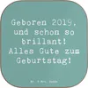 Mr. & Mrs. Panda Untersetzer Glas Spruch 2019 Geburtstag - Produktbild-Vorschau 1