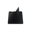 A black tablet case with a standing cover is shown against a white background. Produktbild-Vorschau