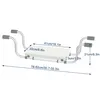 A diagram of a bath seat with dimensions indicated. Voir les images du produit