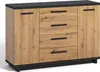 Dressoir Ines, 135 cm, met houtlook en zwarte details – 2 Productafbeelding-voorbeeld 2
