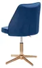 Sedia da scrittura design in velluto blu scuro sedia Anteprima dell’immagine prodotto 9