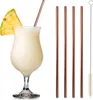 Edelstahl 4er Set Trinkhalme 21,5cm Strohhalme Barzubehör Produktbild-Vorschau 2