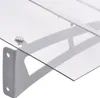 vidaXL Strieška na dvere strieborná a transparentná 150x90 Náhľad obrázku produktu 3