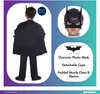 A child wearing a Batman costume, with close-ups of the mask and details of the costume. Produktbild-Vorschau