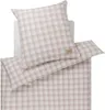 bettwaesche bettgarnitur kariert creme flanell Produktbild-Vorschau