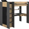 Lit surélevé avec bureau + armoire - 90 x 200 cm - Naturel Voir les images du produit 24