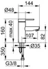 Keuco Plan Blue Einhebel-Waschtischarmatur 90 mm ohne Produktbild-Vorschau 4