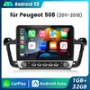 10.1''HD Android13  autorádio Carplay pro Peugeot 508 Náhled obrázku produktu 2