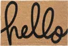 Relaxdays Fußmatte Kokos, Hello Schriftzug, Fußabtreter Produktbild-Vorschau 1